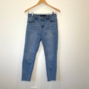 Ci Sono Denim Light Blue Raw Hem Skinny Jeans